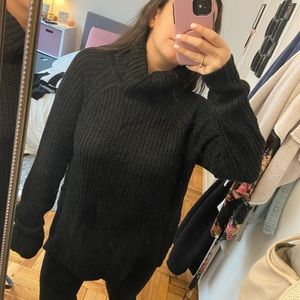 Black turtle neck sweater